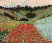 Claude Monet Poppy Field in a Hollow near Giverny oil painting artist